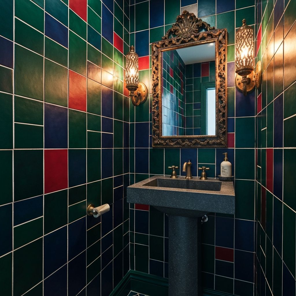 Dramatic Powder Room